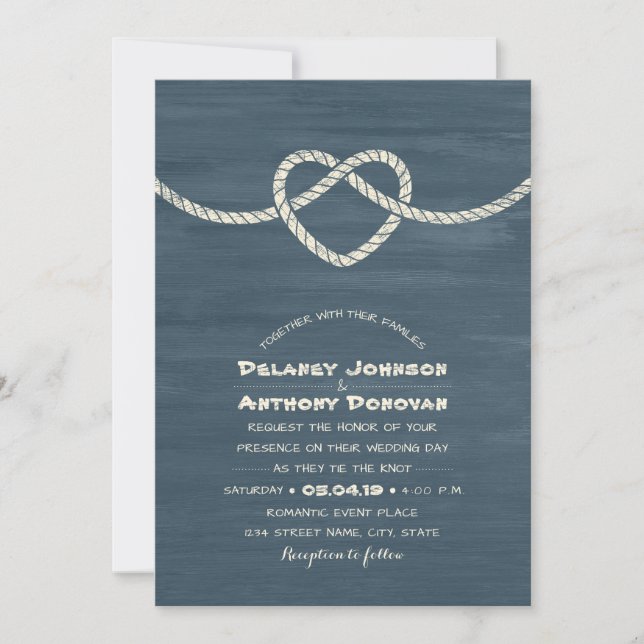 Moderne Krawatte Die einzigartige Schönheitshochze Einladung (Vorderseite)