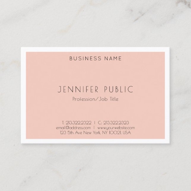 Moderne, kreative, einfache Designvorlage Visitenkarte (Vorderseite)