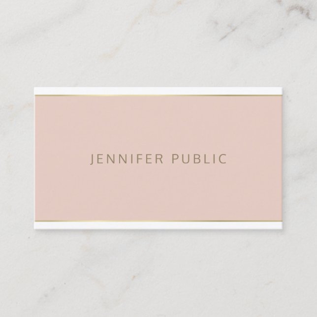 Moderne kreative Sleek Pink Gold Rahmen Trendsette Visitenkarte (Vorderseite)