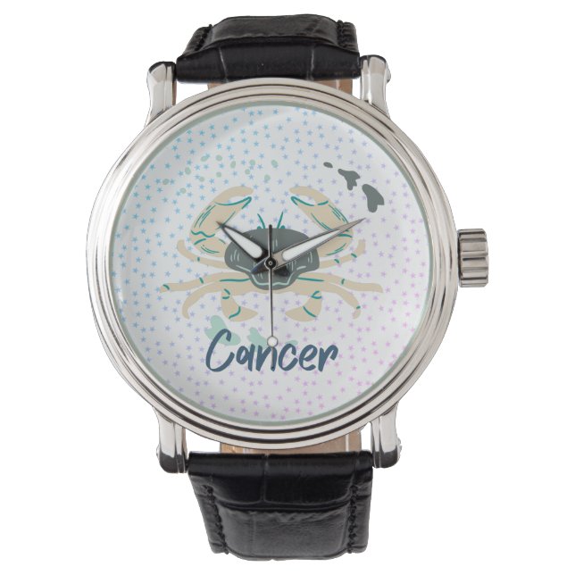 Moderne Krebserkrankung Zodiac Armbanduhr (Vorderseite)