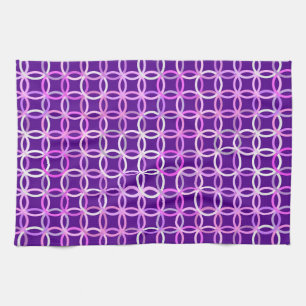 Moderne Kreise, Amethyste und Orchideen des Mittel Handtuch