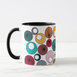 Moderne Kreise des Mitteljahrhunderts Tasse