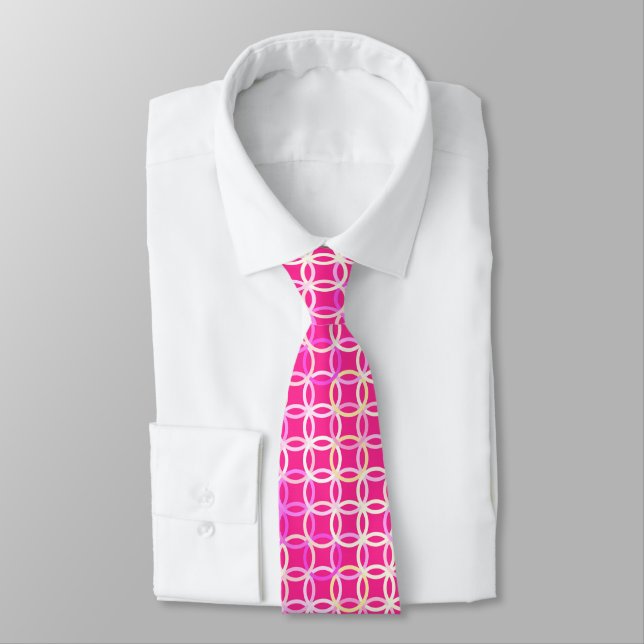 Moderne Kreise, fuchsienrosa und creme aus der Mit Krawatte (Gebunden)