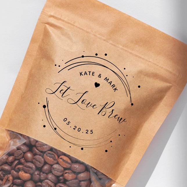 Moderne Kreise Gelassen Liebe Brew-Gastgeschenk Ho Permastempel (Von Creator hochgeladen)