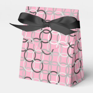 Moderne Kreise, korallenrosa und grau aus der Mitt Geschenkschachtel