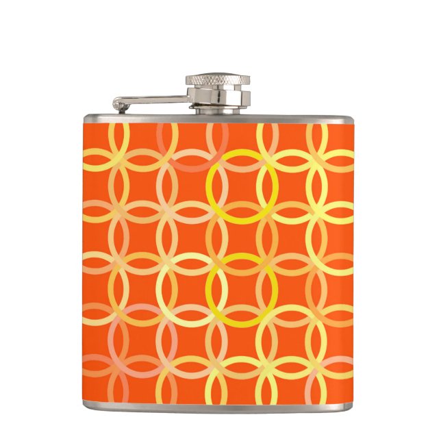 Moderne Kreise, Mandarine orange Flachmann (Vorderseite)