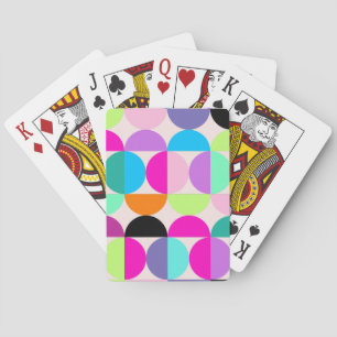 Moderne Kreise Muster farbenfrohe Retro Mitte des  Spielkarten