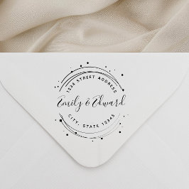 Moderne Kreislaufnamen Hochzeitadresse Permastempel