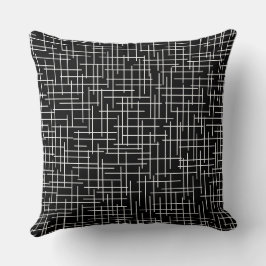 Moderne Kreuzschraffur-Jute-Textur-Muster Kissen