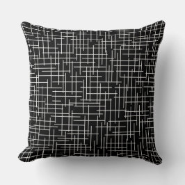 Moderne Kreuzschraffur-Jute-Textur-Muster Kissen