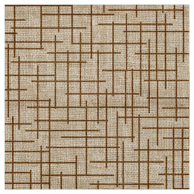 Moderne Kreuzschraffur-Jute-Textur Stoff (Muster)
