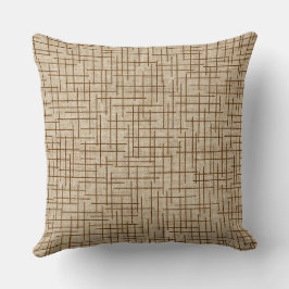 Moderne Kreuzschraffur-Jutestoff-Textur Kissen