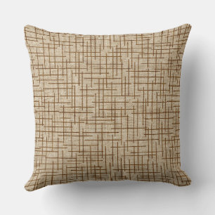 Moderne Kreuzschraffur-Jutestoff-Textur Kissen