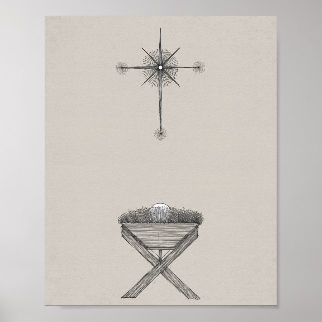 Moderne Krippe Kunst - "In Gefahr" Poster (Vorne)