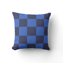 Moderne kroatische, fett blaue Schachbretter Kisse