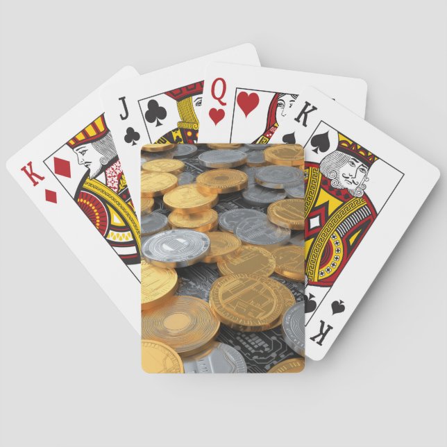 Moderne Krypto-Münze Spielkarten (Rückseite)
