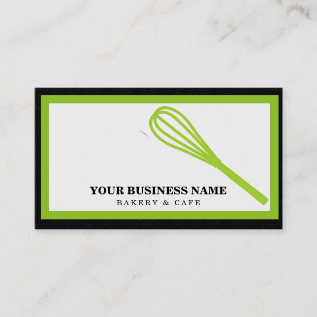 Moderne Küche Whisk Bäckerei Visitenkarte (Vorderseite)