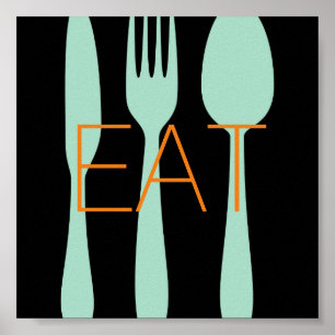 Moderne küche Zitat Wort Kunst essen Poster