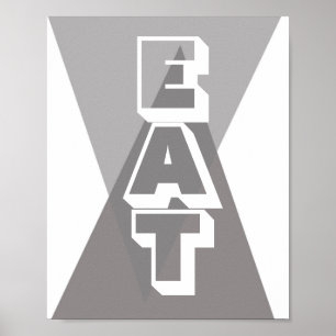 Moderne Küchen Zitatposter essen Typografie Poster