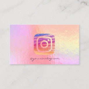 Moderne Kühle Holografische Instagram Soziale Medi Visitenkarte