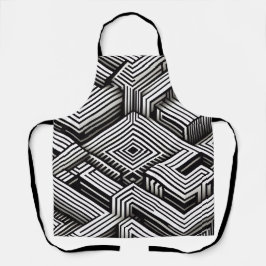 Moderne, kühne, abstrakte monochrome geometrische schürze