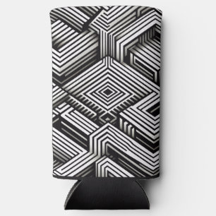 Moderne, kühne, abstrakte monochrome geometrische selters dosenkühler