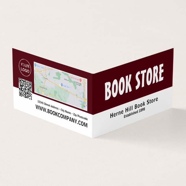 Moderne, kühne, Book Store-Detailtreue Visitenkarten (Vorderseite)