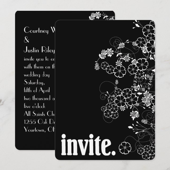 Moderne, kühne Einladung (Vorne/Hinten)