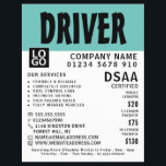 Moderne, kühne Fahrschule, Lehrerwerbung Flyer<br><div class="desc">Moderner,  fett,  treibende Schule,  Instruktor Werbung Flyer von der Business Card Store.</div>