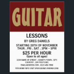 Moderne, kühne, gitarre Lektionen Werbung Flyer<br><div class="desc">Moderne,  feine Gitarrenunterricht Flyer der Werbung durch den Business Card Store.</div>