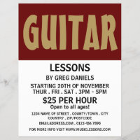 Moderne, kühne, gitarre Lektionen Werbung
