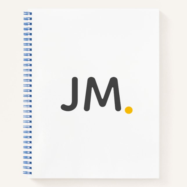 Moderne kühne Initialen | Stilvolle Mustard Monogr Notizbuch (Vorderseite)