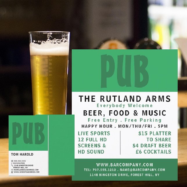 Moderne, kühne, Pub/Brauerei Werbung Flyer (Von Creator hochgeladen)