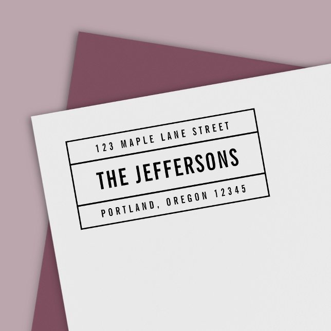 Moderne, kühne Rücksendeadresse Permastempel (Von Creator hochgeladen)