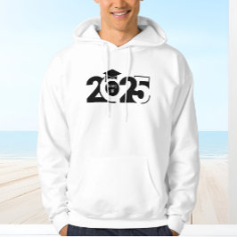 Moderne, kühne schwarze Klasse von 2025 Hoodie