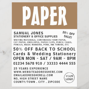 Moderne, kühne, Stationery & Office-Lieferungen Flyer