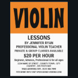 Moderne Kühne, Violinwerbung Flyer<br><div class="desc">Moderne,  kühne,  Violine Lessons Werbe-Flyer im Business Card Store.</div>