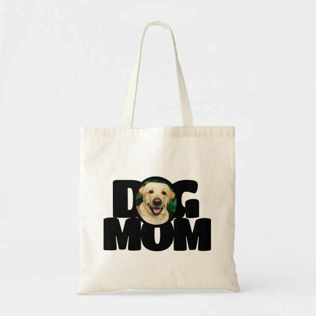 Moderne, kundenspezifische Foto-Hunde-Mama Typogra Tragetasche (Vorne)