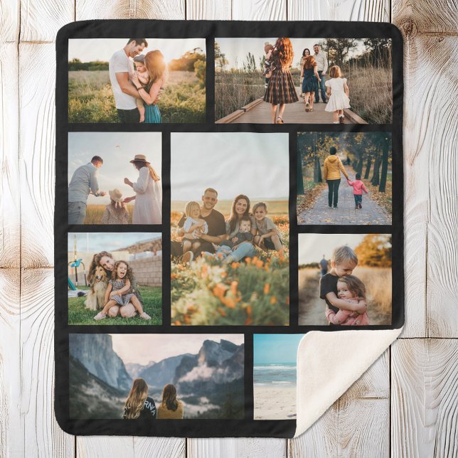 Moderne, kundenspezifische Fotosammlungsfamilie Pe Sherpadecke (Von Creator hochgeladen)