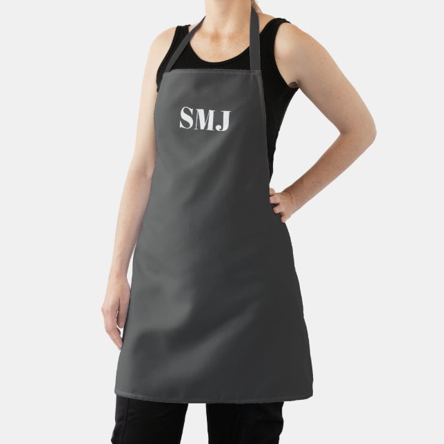 Moderne, kundenspezifische Monogramm-Initialen, ko Schürze (InSitu)