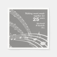 Moderne kundenspezifische MUSIKNOTEN 25. SILVER Ju