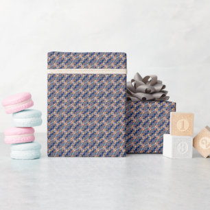 Moderne Kunst abstrakte marineblaue Muster Geschenkpapier