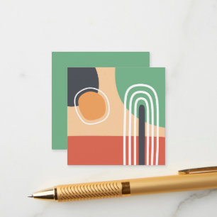 Moderne Kunst, abstrakter Regenbogen und Sonne Begleitkarte