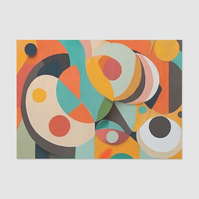 Moderne Kunst aus dem Mittelalter, verschiedene Fa Seidenpapier (Vorderseite)