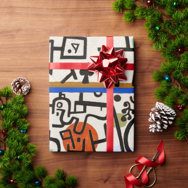 Moderne Kunst Bliss Wrap - Paul Klees reicher Hafe Geschenkpapier (Feiertagsgeschenk)