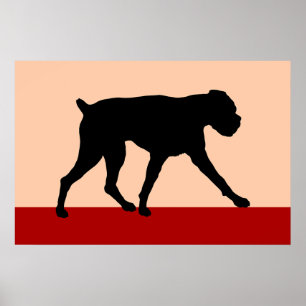 Moderne Kunst Boxer Dog Poster