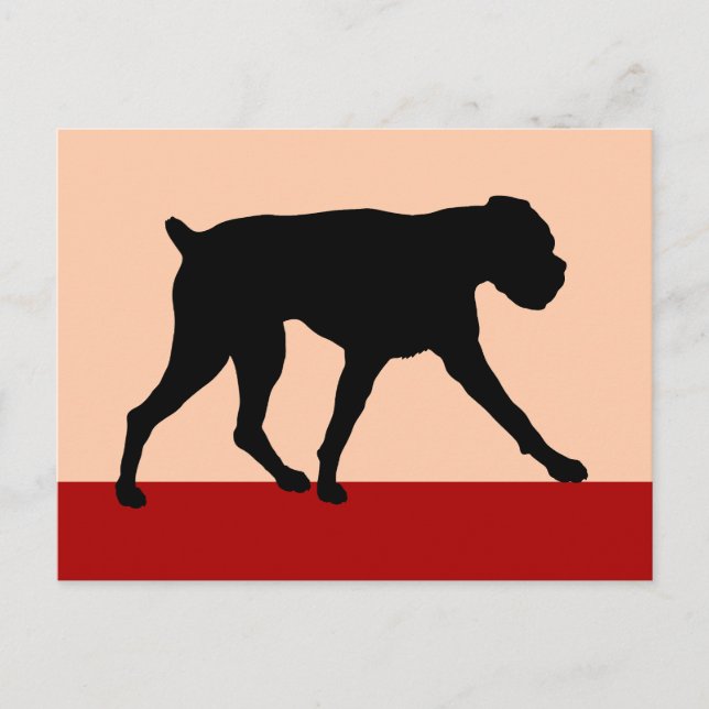 Moderne Kunst Boxer Dog Postkarte (Vorderseite)