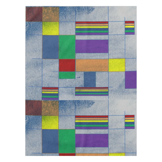 Moderne Kunst des Mittelalters - Regenbogenpreis 1 Tischdecke (Vorderseite)