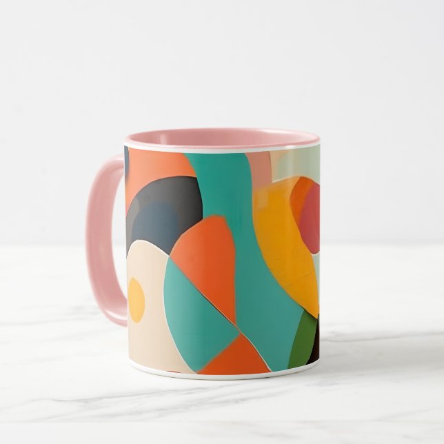 Moderne Kunst des Mittelalters, verschiedene Farbe Tasse (Vorderseite Links)