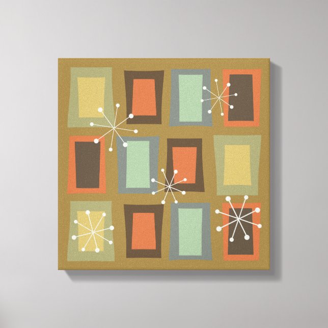 Moderne Kunst des Mittelalters "Wonky Doors" Leinwanddruck (Vorderseite)